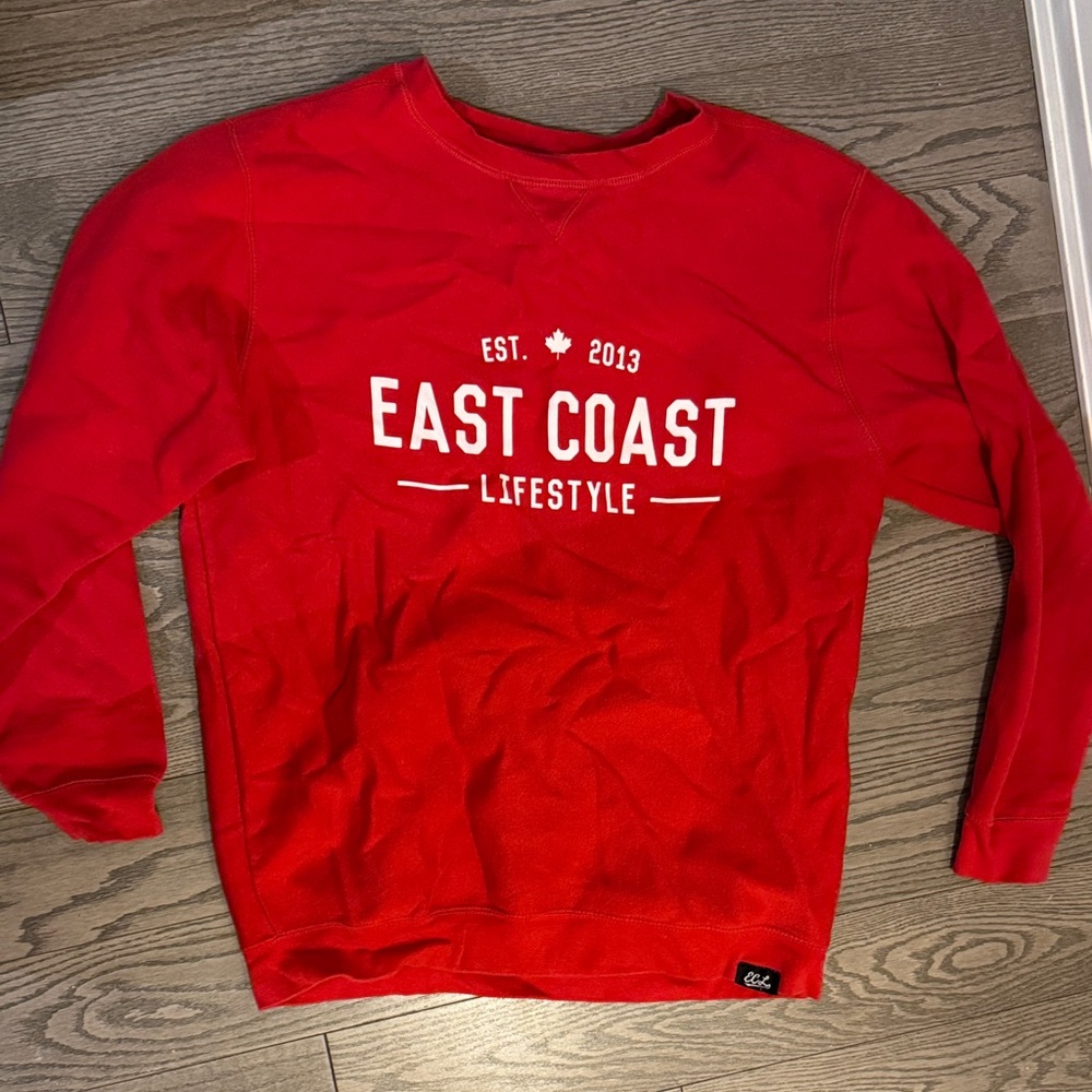 East Coast Lifestyle Men's Red Crewneck Sweatshirt